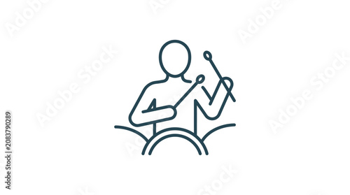 Konstfotografi Person playing drums sitting down.