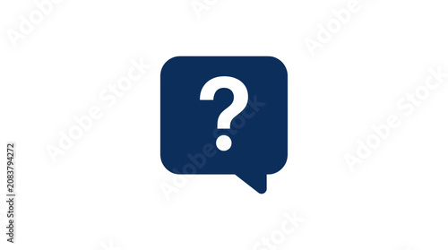 Bild auf Leinwand Question Mark Inside Speech Bubble Icon on White Background