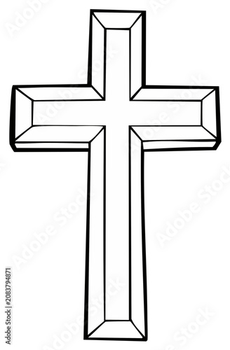 Isolated Christian Cross Illustration Symbol of Faith and Christianity