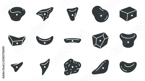 Konstfotografi Various 3D geometric shapes icons.