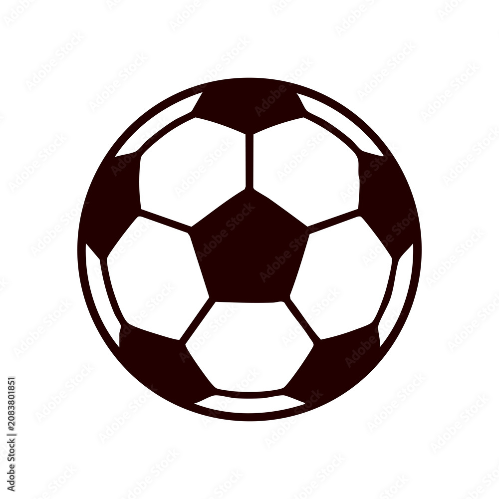 Fototapeta premium Soccer Ball Pattern Line Icon Vector Illustration, Ideal for global football tournament branding, sports blog headers, championship posters, mobile app sports categories