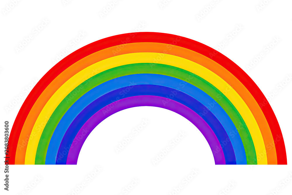 Fototapeta premium A vibrant rainbow appears in the sky with colorful arcs