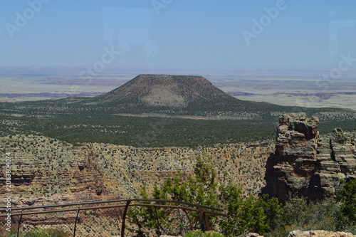Canvastavla Flat-Topped Butte Rising from Desert Plateau, Grand Canyon Area
