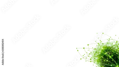 ESG and Sustainable Business Technology Background with Green Digital Network