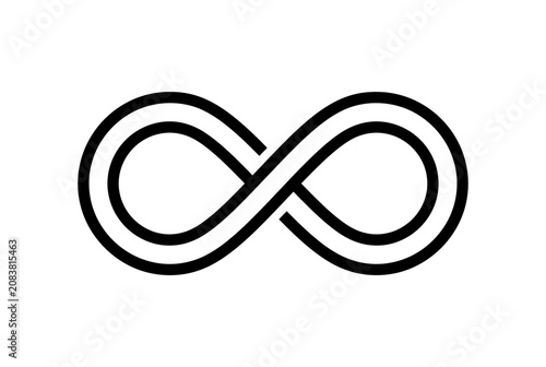 Картината върху платно Infinity Symbol, Endless Loop, Forever Concept, Mathematical Sign