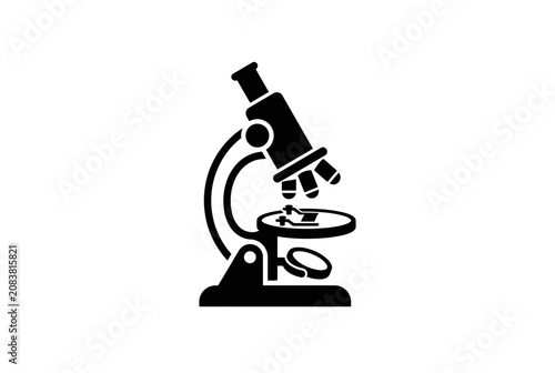 Microscope Icon Vector Illustration - Scientific Research and Discovery
