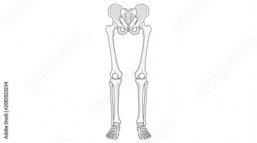 Fotografía Human Leg Bones Anatomy Illustration