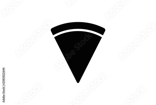 Pizza Slice Icon Silhouette Vector Art