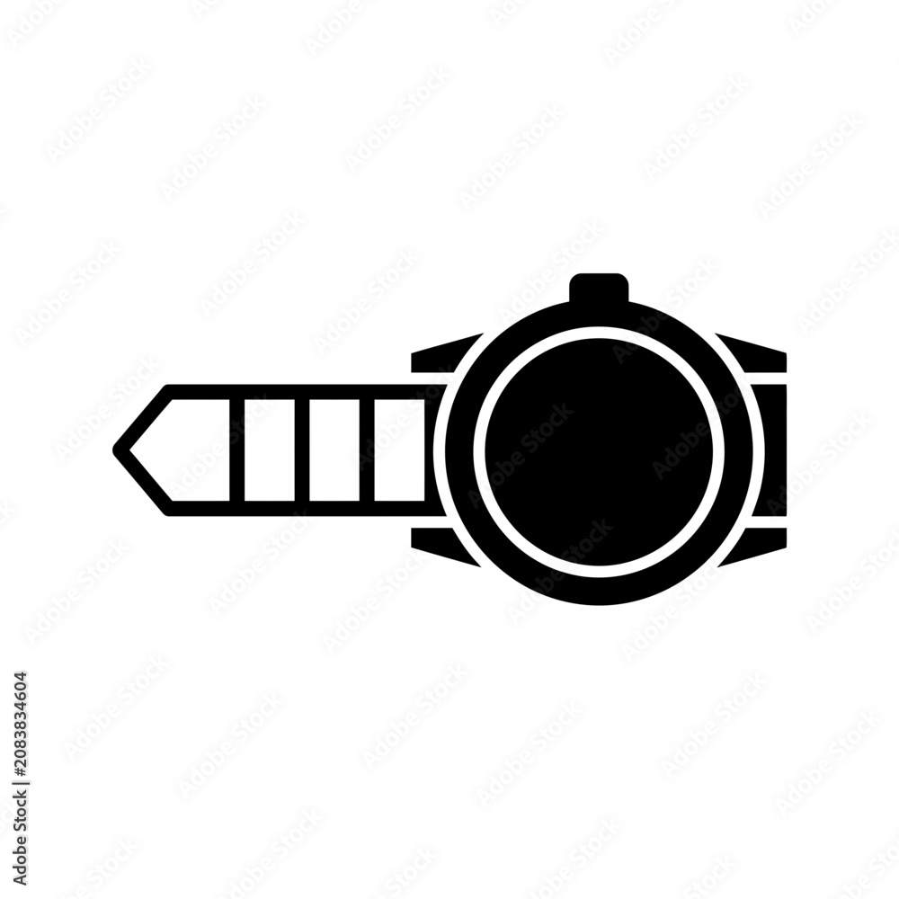 Εκτύπωση καμβά Black caliper icon, precise measurement tool, engineering and industrial concept