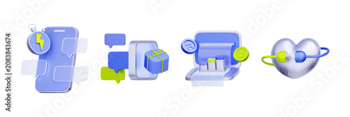 3D illustration of smartphone with stopwatch and gift box for fast response, customer reward, loyalty program, feedback analytics, and emotional connection
