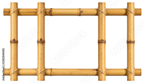 Bamboo Frame Wall Art Handmade Natural Decorative Structure