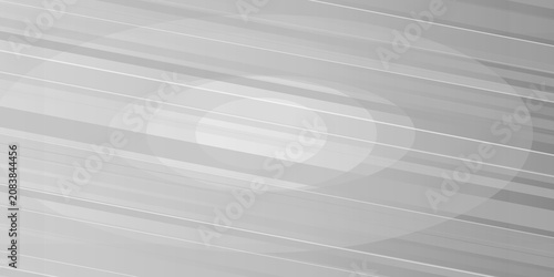 Fotografie Abstract background featuring slanted diagonal lines crossing centered circular shapes rendered in various shades of cool grey tones