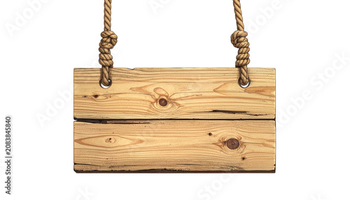 Wooden Hanging Sign with Rope Handle Rustic Wall Decor