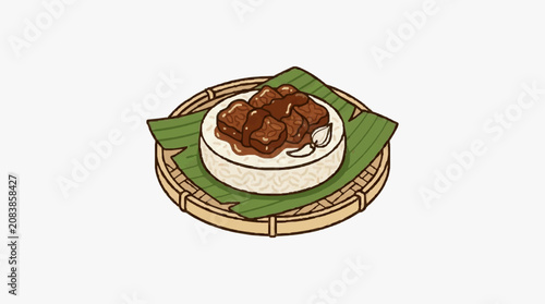 Close up of a bowl of beef stew with carrots and potatoes.