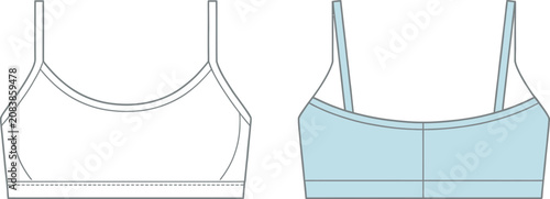 Cad drawing of bra designs technical illustration of lingerie