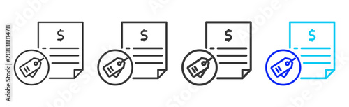 Fotografija Brand Record Icon Collection Creative Outline Style for Documents Business Manag
