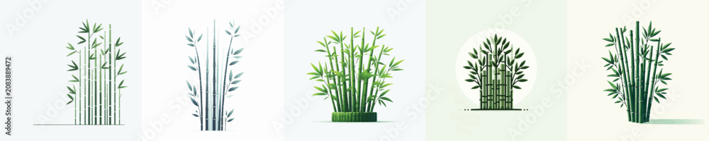 Obraz premium Bamboo Vector Illustration