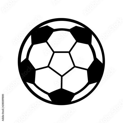 Classic Soccer Ball Flat Icon Isolated on Transparent Background