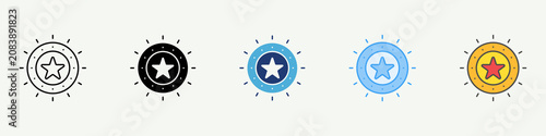 Cuadro en lienzo Achievement Single Icon Pack Multistyle