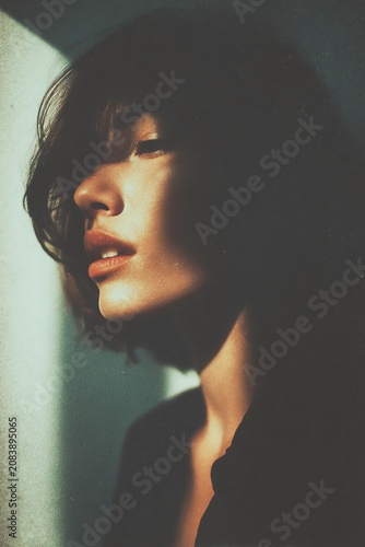Woman Close-Up Fashion Portrait Moody Dark Photography Art