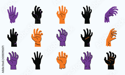 Halloween hands spooky stitched fingers for halloween decorations and costumes