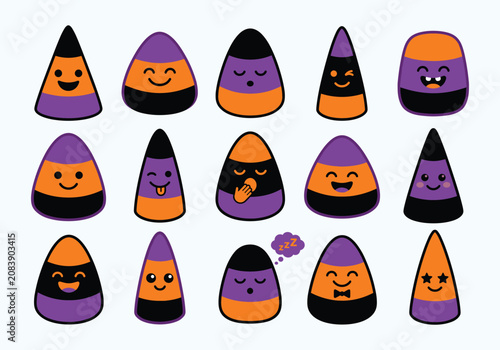 Halloween candy corn characters for spooky season fun
