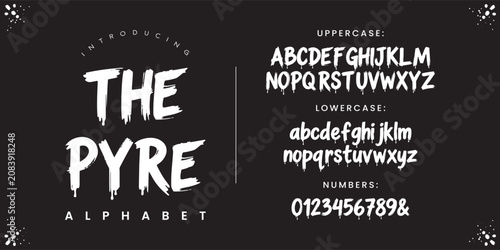 Foto The Pyre scary dripping horror font perfect for halloween designs and spooky hea