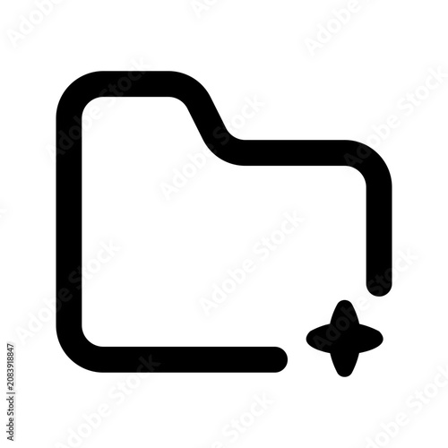 AI Folder line icon