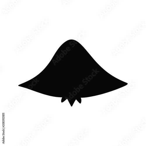 Quadro em tela Stingray silhouette gliding on isolated white background with sharp minimalist m
