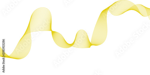Abstract yellow wave mesh pattern with smooth gradient flow and minimal white background for modern digital artwork