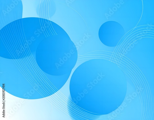 Abstract blue background with circles and lines. Vector illustration for your design