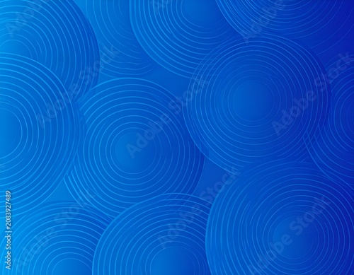 Abstract blue background with circles and lines. Vector illustration for your design