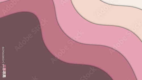 Obraz na płótnie Abstract pastel-colored wavy background with subtle layered effect, ideal for de