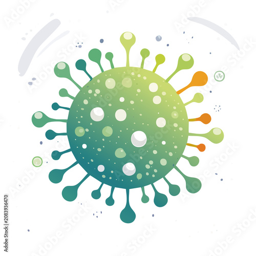 Abstract virus illustration