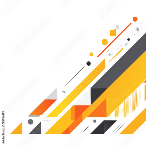 Abstract geometric shapes in flat design style