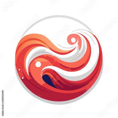 Abstract Swirls in a Circle