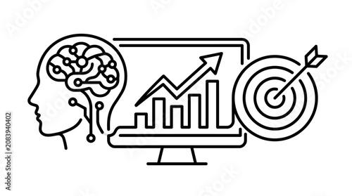 Business strategy and data analysis concept.