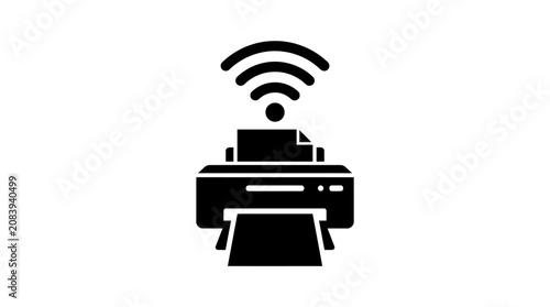 Icon of a wireless printer.