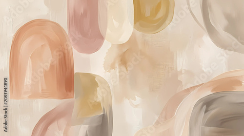A beautiful abstract painting with soft pastel colors and smooth brushstrokes