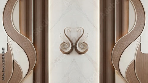 Minimalist Curvilinear Feature Wall