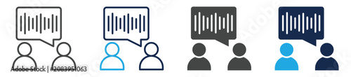 Canvastavla indirect speech icon sheet multiple concept