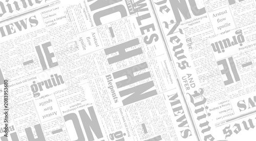 фотографія Vintage newspaper page with gibberish text and abstract layout