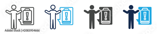 Tableau sur toile emotional numbing icon sheet multiple concept