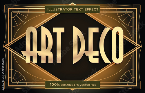 Art Deco Vintage Editable Text Effect