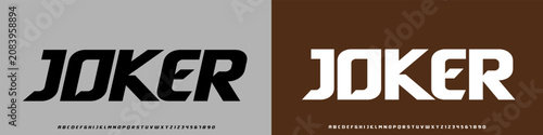 Billede på lærred Sport Modern Future Logo Alphabet Font and Number