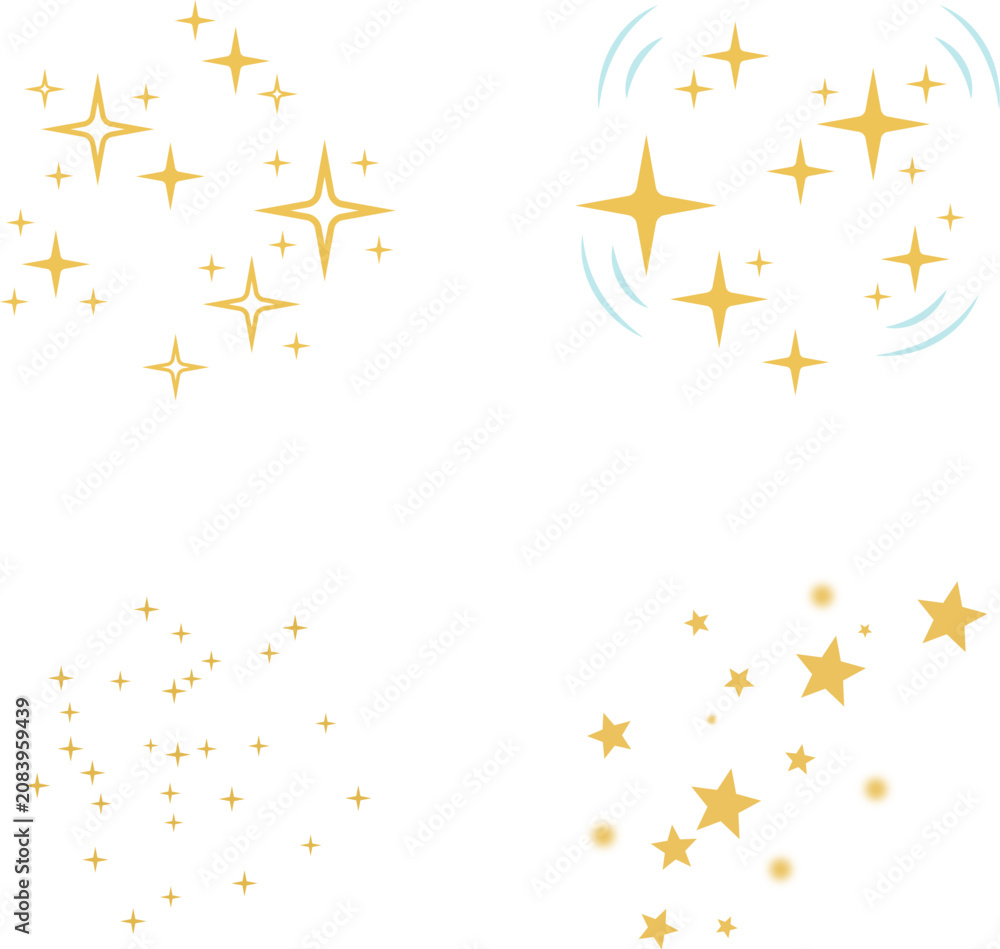 Obraz premium Golden sparkles float across a clean white canvas