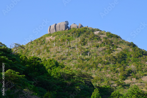 Fotografie 鹿児島県の屋久島、小花之江河から望む高盤岳