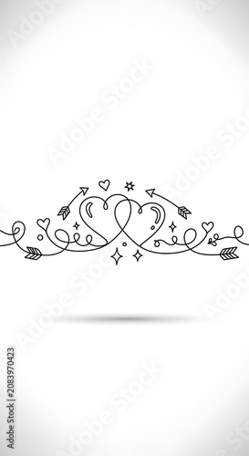 Heart Love Symbol Design Element.