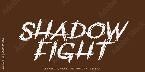 Konstfotografi Creative Hand Drawn Font Uppercase Lowercase Number Symbol