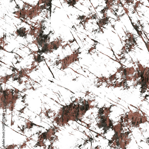 Brown rusty grunge texture with scratched surface pattern as isolated element